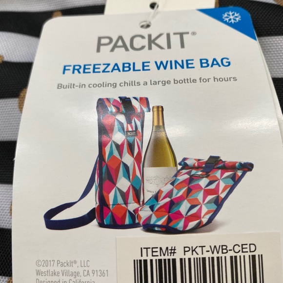 Striped Freezable Wine Bag - Picture 8 of 11